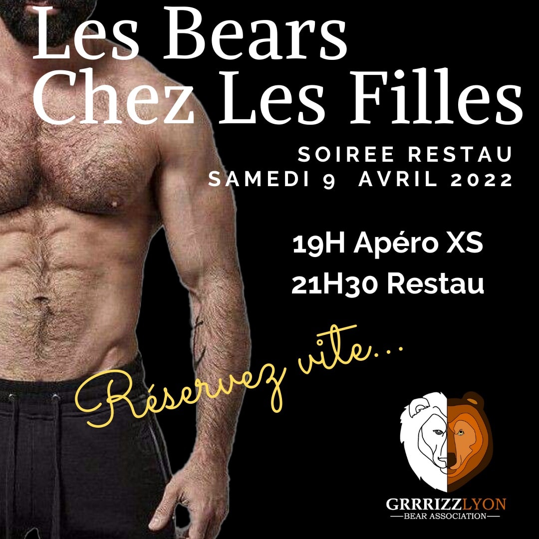 Les Bears chez les filles (apéro & restau) samedi 9 avril 2022